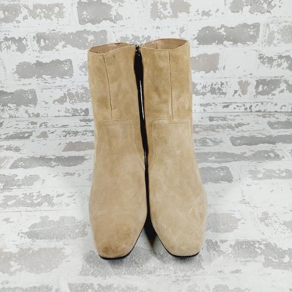 New Blondo Salome Taupe Suede Waterproof Booties H525 - Picture 3 of 13